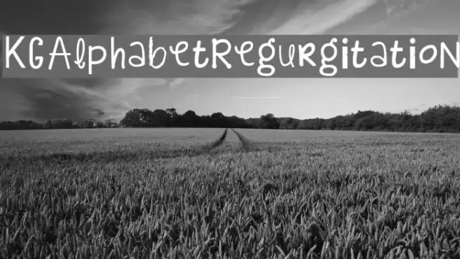 KGAlphabetRegurgitation Schriftart examples