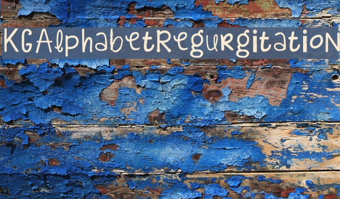 KGAlphabetRegurgitation Font examples
