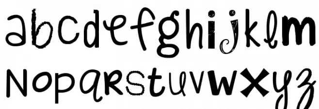 KGAlphabetRegurgitation Schriftart Kleinbuchstaben