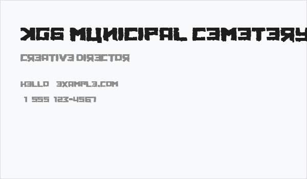 KGB Municipal Cemetery Business Card