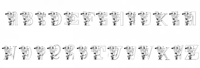 KGCLOWNZ 字体 大写