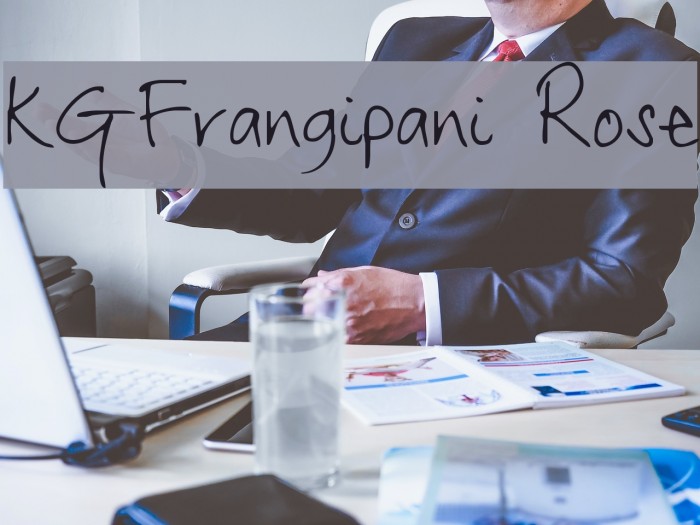 KGFrangipani Rose Font examples