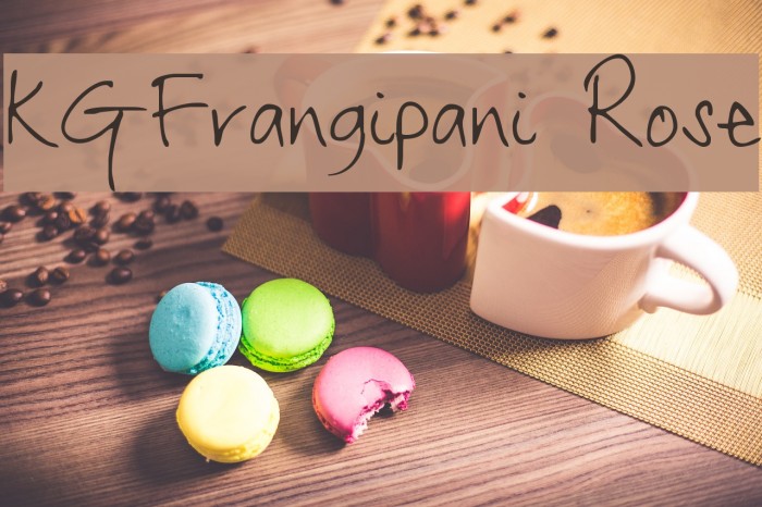 KGFrangipani Rose Font examples