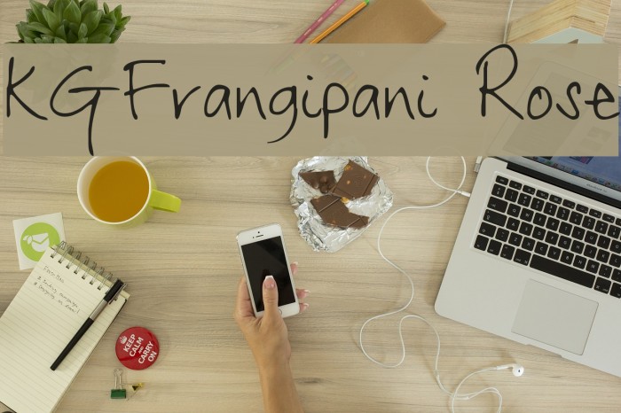 KGFrangipani Rose Font examples