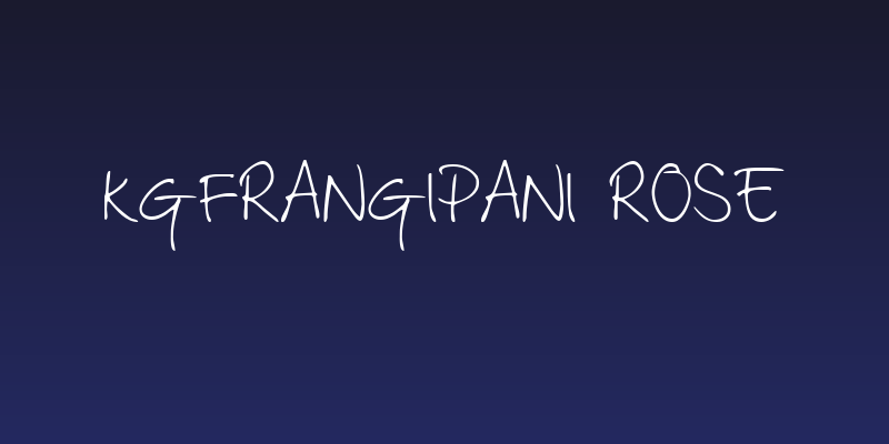 KGFrangipani Rose Social Header