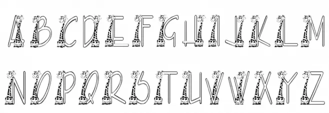 KGGIRAFFE Polices MAJUSCULES