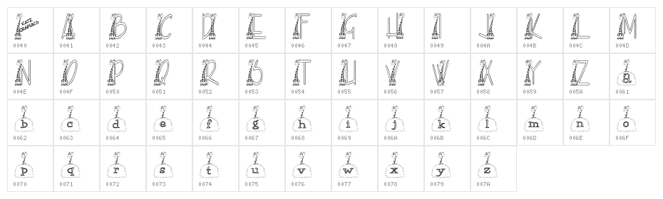KGGIRAFFE Character Map