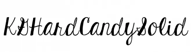 KGHardCandySolid  Frei Schriftart Herunterladen