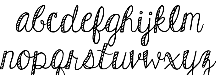 KGHardCandyStriped Font LOWERCASE