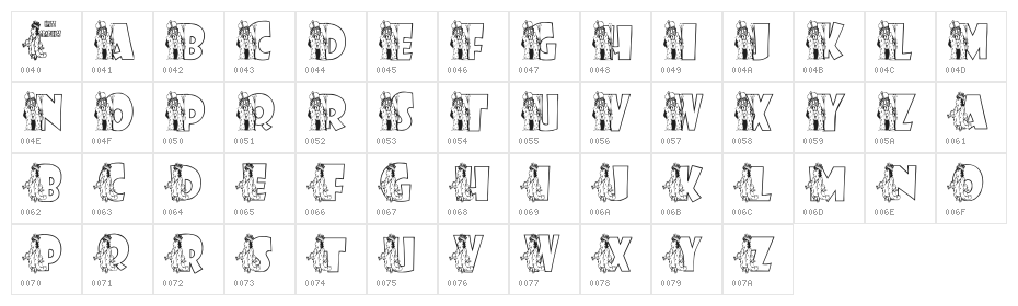 KGROYALITY Character Map