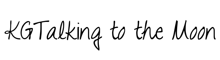 KGTalking to the Moon Font