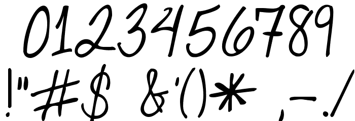 KGTalking to the Moon Font OTHER CHARS
