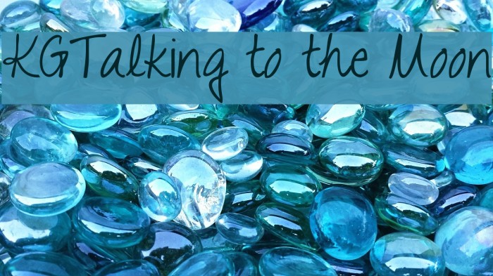 KGTalking to the Moon Font examples