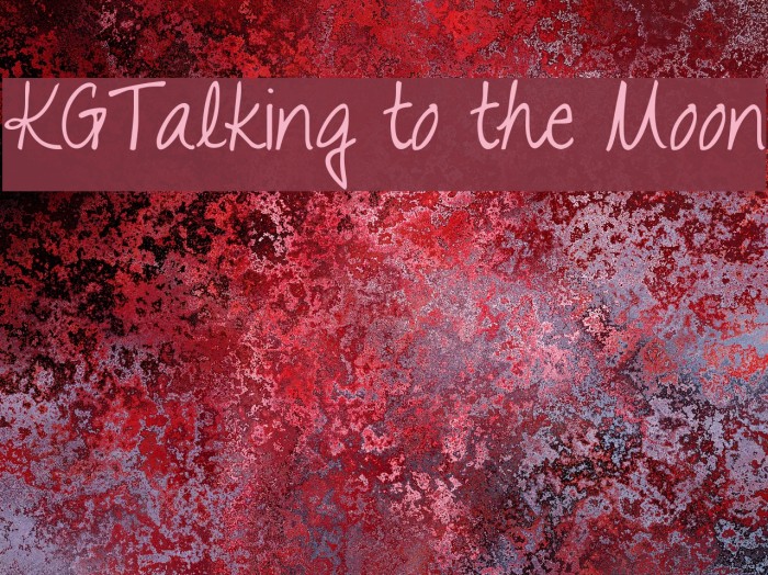 KGTalking to the Moon Font examples