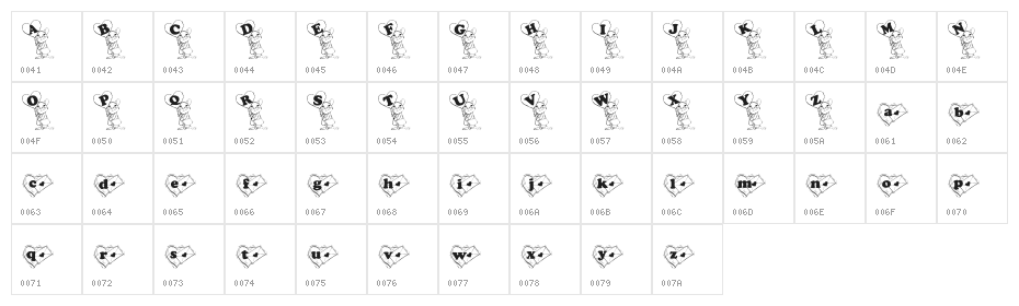 KGVMICE Character Map