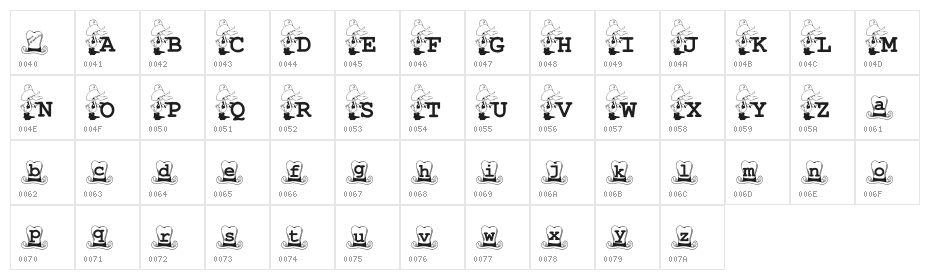 KG_DUCKZ Character Map