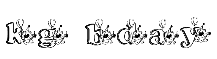 kg bday1  免费字体下载