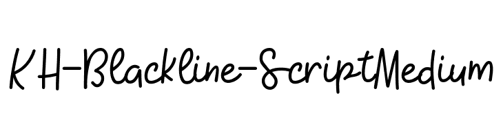 KH-Blackline-Script Medium  font caratteri gratis