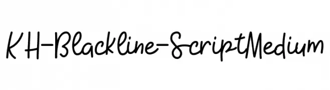 KH-Blackline-Script Medium  免费字体下载