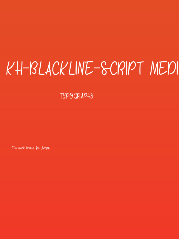 KH-Blackline-Script Medium Poster