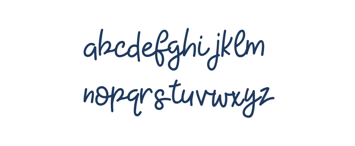 KH-Blackline-Script Medium Lowercase