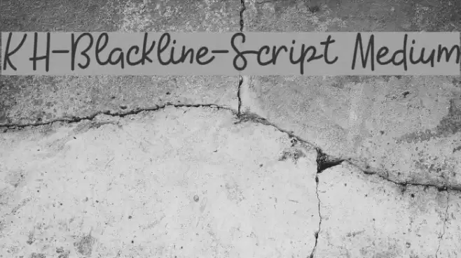 KH-Blackline-Script Medium Fuentes examples