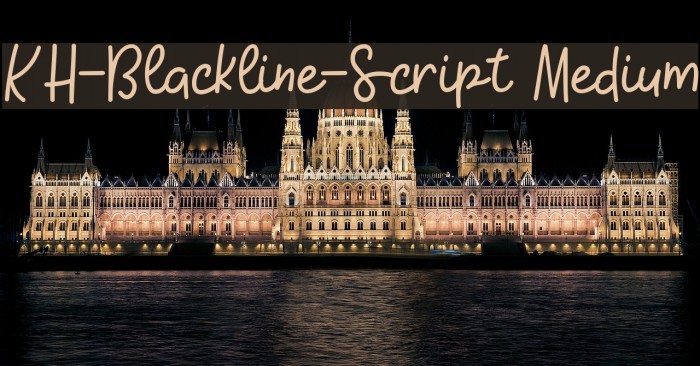 KH-Blackline-Script Medium Font examples