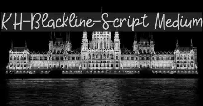 KH-Blackline-Script Medium Fuentes examples