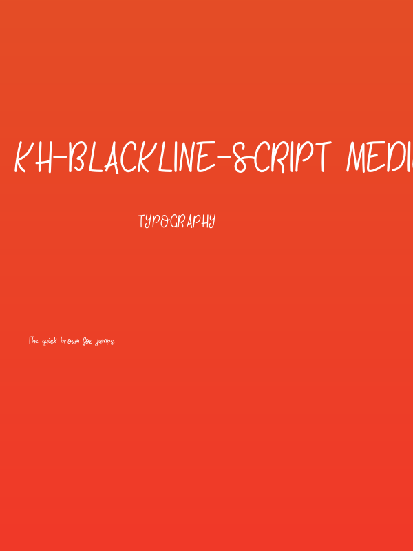 KH-Blackline-Script Medium Poster