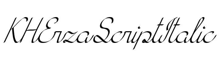 KH Erza Script Italic Font