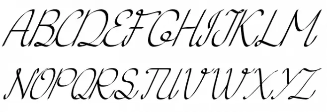 KH Erza Script Italic フォント 大文字