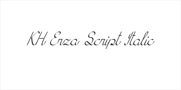 KH Erza Script Italic Logo
