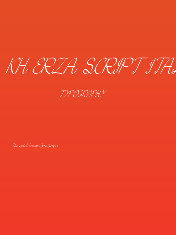 KH Erza Script Italic Poster