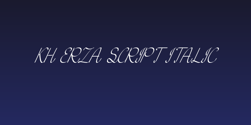 KH Erza Script Italic Social Header