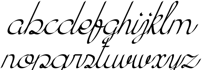 KH Erza Script Italic Font LOWERCASE