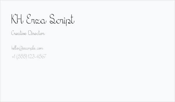 KH Erza Script Business Card