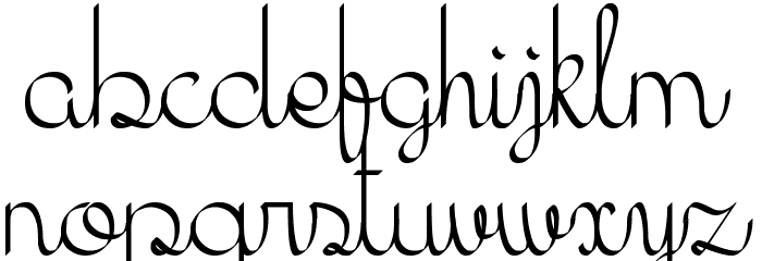 KH Erza Script Font LOWERCASE
