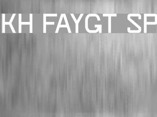 KH Faygt SP Font examples