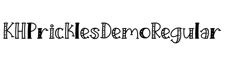 KH Prickles Demo Regular Шрифта
