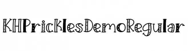 KH Prickles Demo Regular  Free Fonts Download