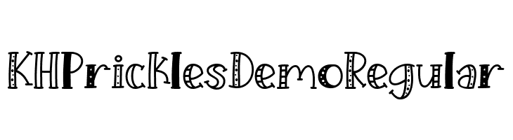 KH Prickles Demo Regular  font caratteri gratis