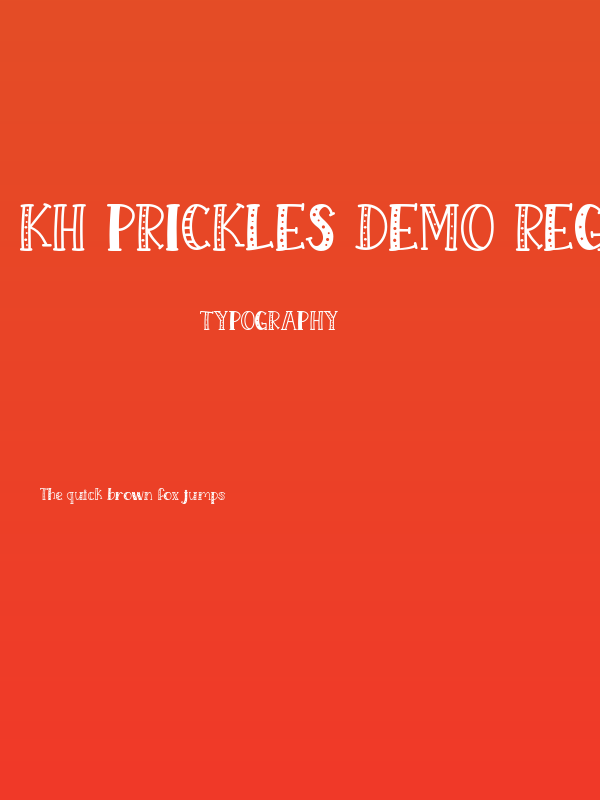 KH Prickles Demo Regular Poster