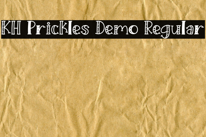 KH Prickles Demo Regular Font examples