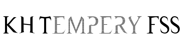 KH Tempery FSS  Frei Schriftart Herunterladen