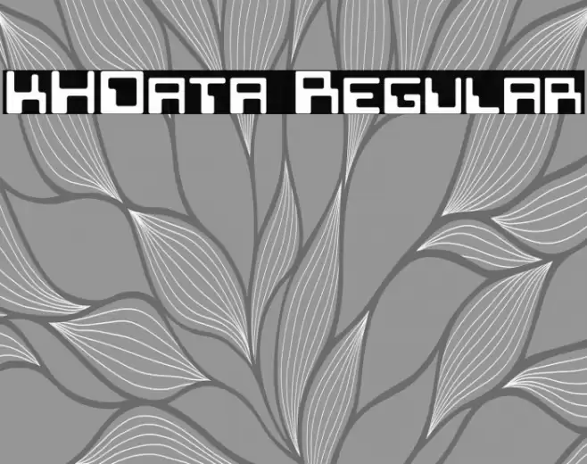 KHData Regular Font examples