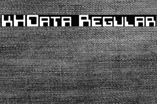KHData Regular Font examples