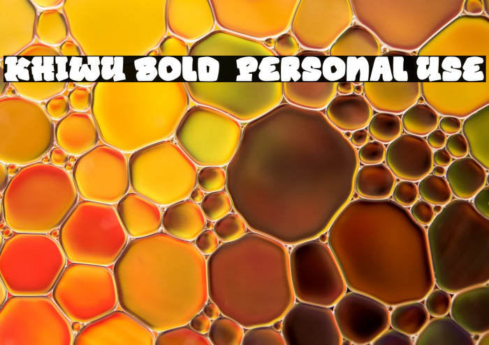 KHIWU Bold  Personal Use Example 2