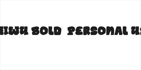 KHIWU Bold  Personal Use Logo