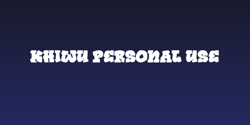 KHIWU Personal Use Social Header
