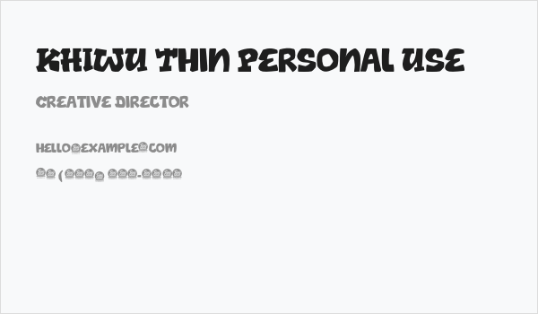 KHIWU Thin Personal Use Business Card